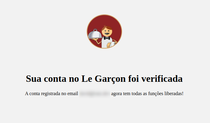 E-mail confirmado