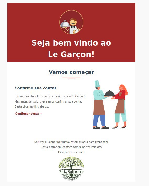 E-mail de confirmação